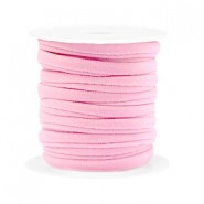 Gestepptes Elastisches Ibiza kordel 4mm Light pink
